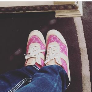 100% Louis Vuitton Denim Pink Monogram